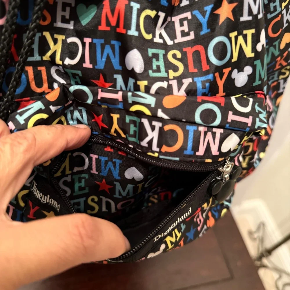 Disneyland Backpack Mickey Mouse All Over Print Multi-Color